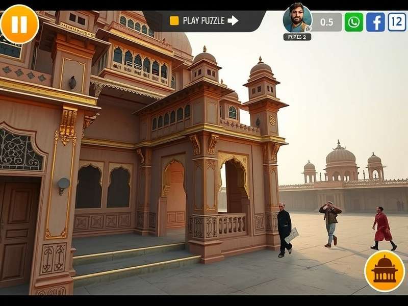 Rajasthan Royal Heritage Trail gameplay screenshot showing royal palace exploration